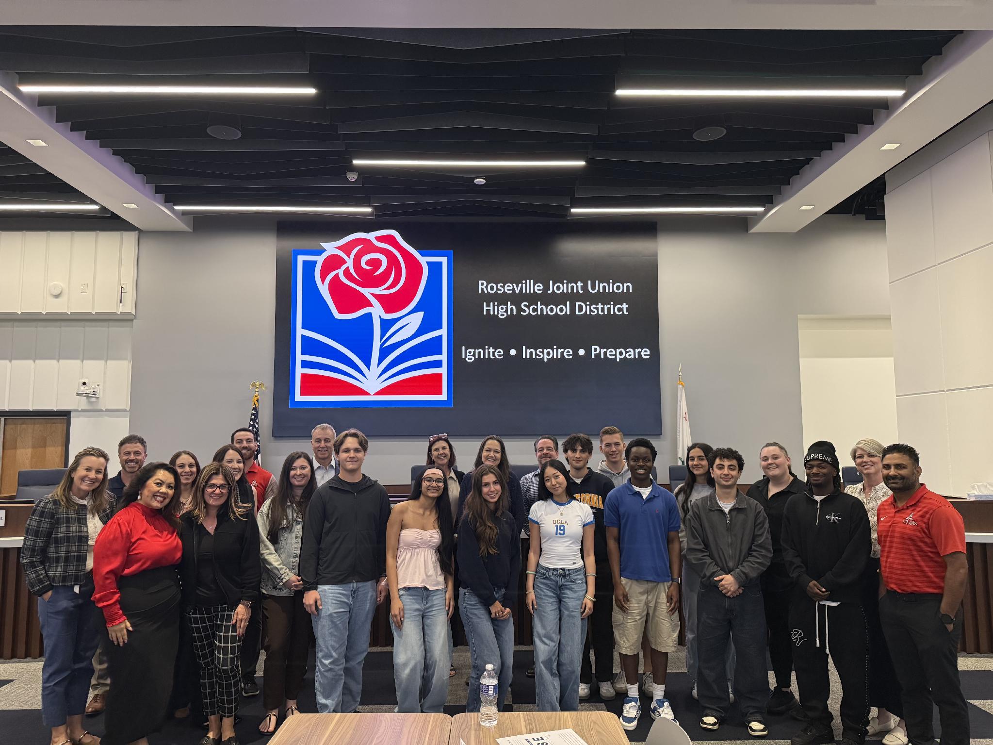 Roseville students and educators together